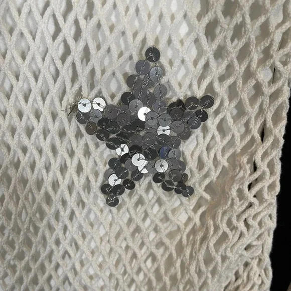 MAJORELLE White and Silver Star Mini Dress - Picture 4 of 7